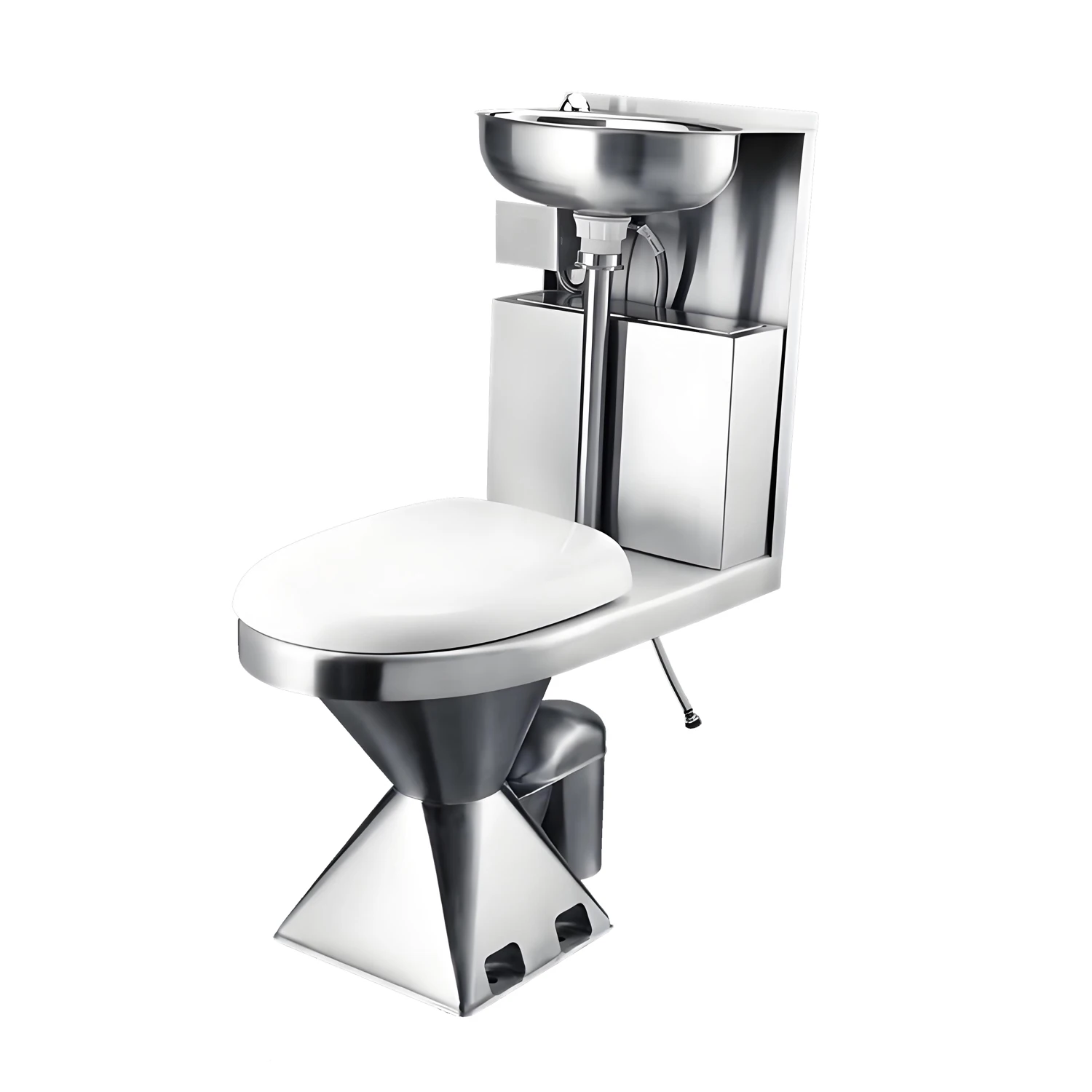 

Туалет на колесах с раковиной, портативный мобильный унитаз SUS, вертикальный разряд, подходит для морского кемпера, каравана на открытом воздухе