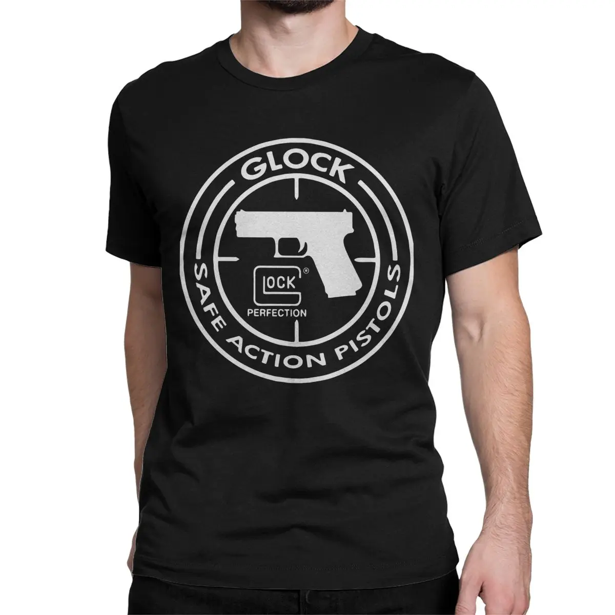 Glocks Tactical Shooting Gun T Shirts Men Women 100% Cotton Leisure T-Shirt Round Collar Tee Shirt Short Sleeve Tops Plus Size