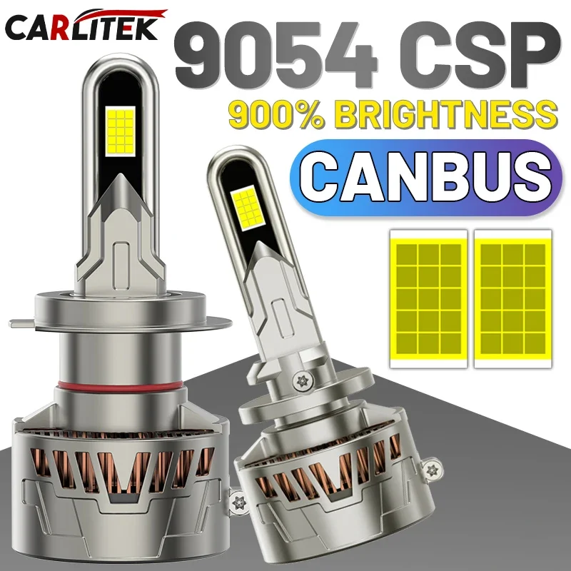 

Светодиодные лампы H7 для фар H1 H4 H8 H11 9005 HB3 9006 HB4 880 881, автомобильные лампы с двумя медными трубками, светодиодные автофары 12В 24В для грузовиков, 6000К, белый свет