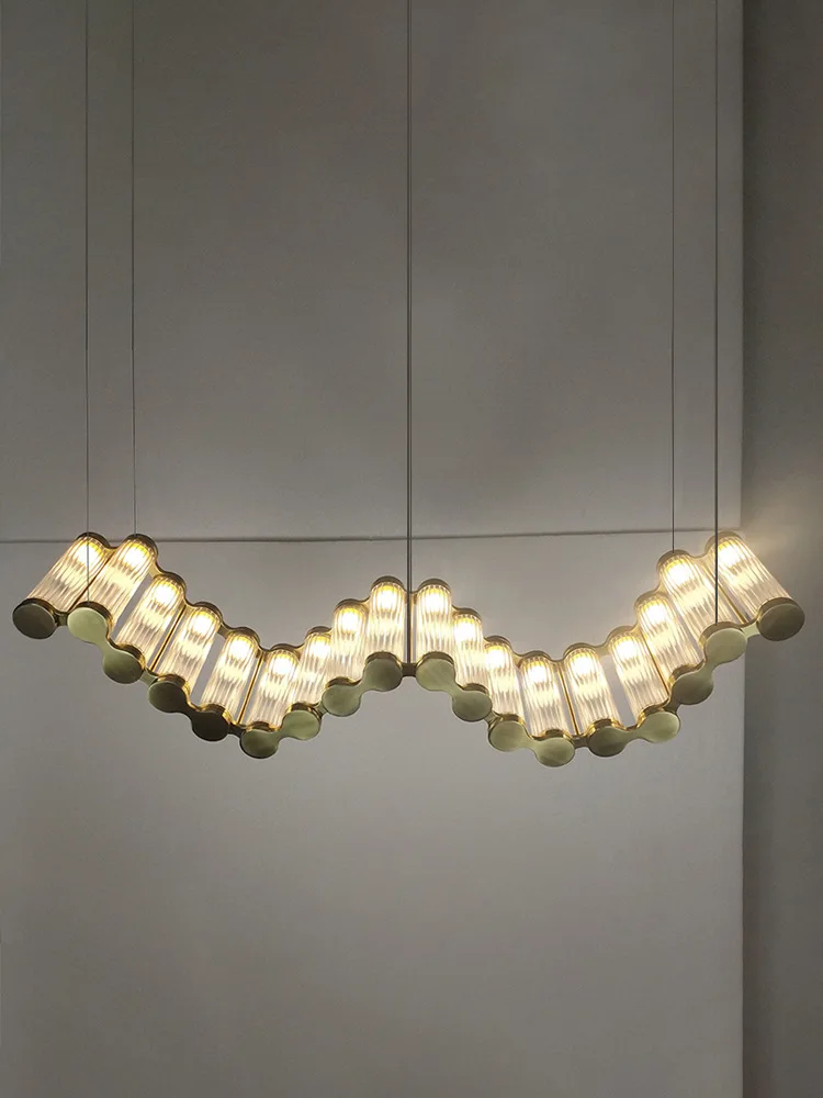 Glass Chandelier Minimalist Creative Lustres Home Decor Variable Led Hanging Lamp for Living Room