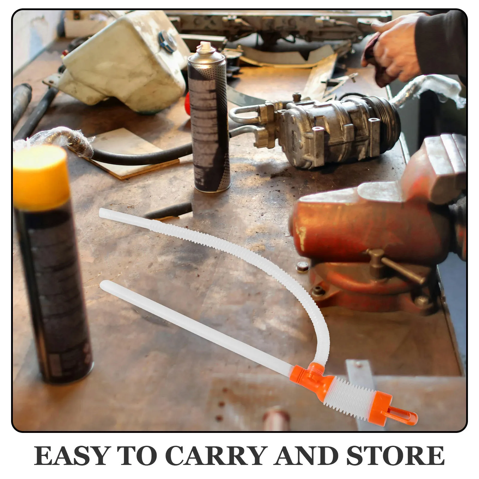 مضخة استخراج الزيت اليدوية التي تعمل يدويًا لنقل الوقود ومضخة سيفون شديدة التحمل لنقل السوائل للديزل للسيارات #4