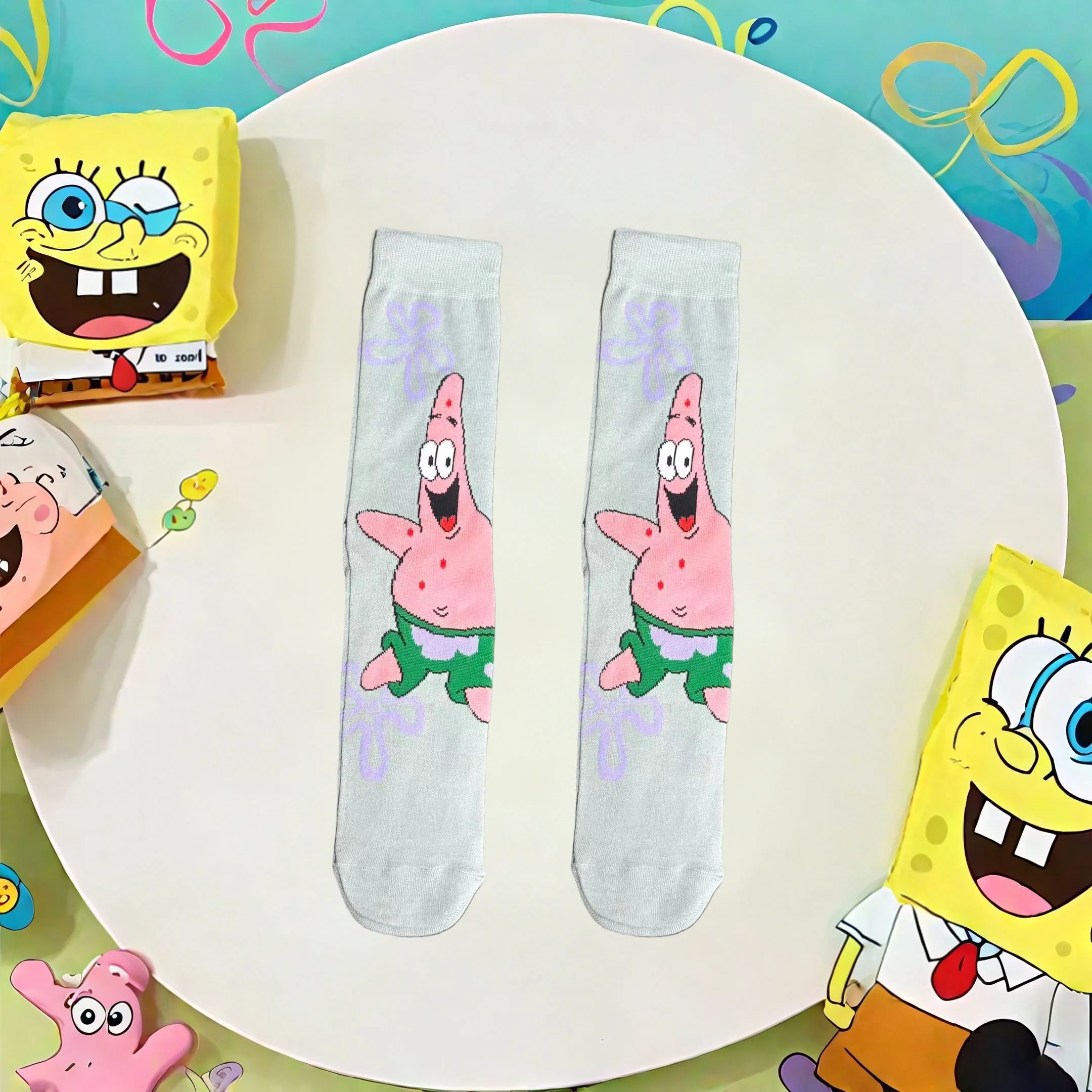 1/5 Par Ślicznych, Dzianinowych Podkolanówek z Motywami z Bajek dla Kobiet i Mężczyzn