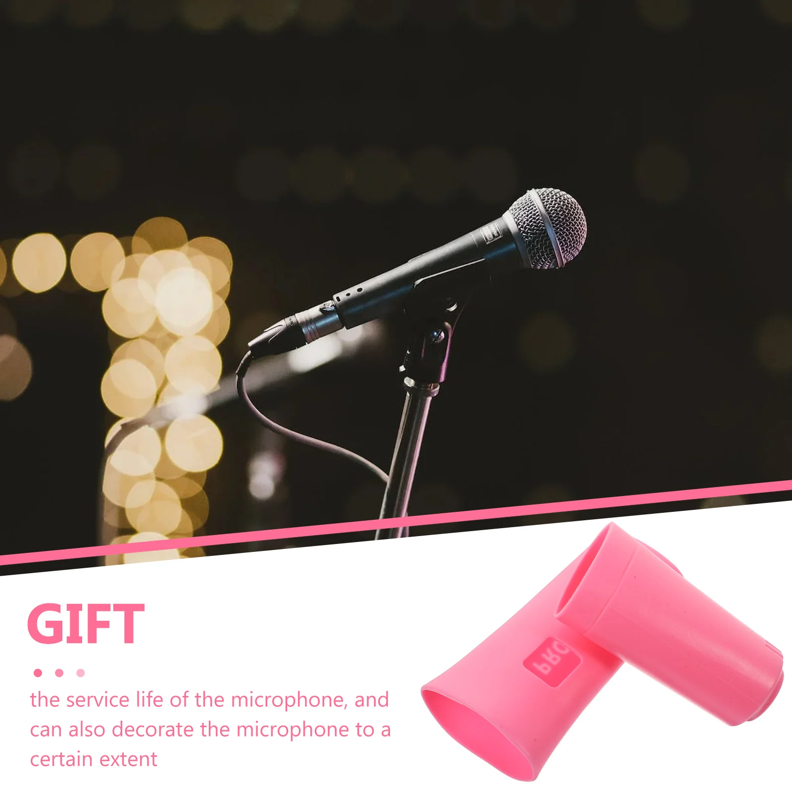

1Set Premium Microphone Protective Cover Non-Slip Full Silicone Mic Case for Karaoke Live Performance Long-Lasting