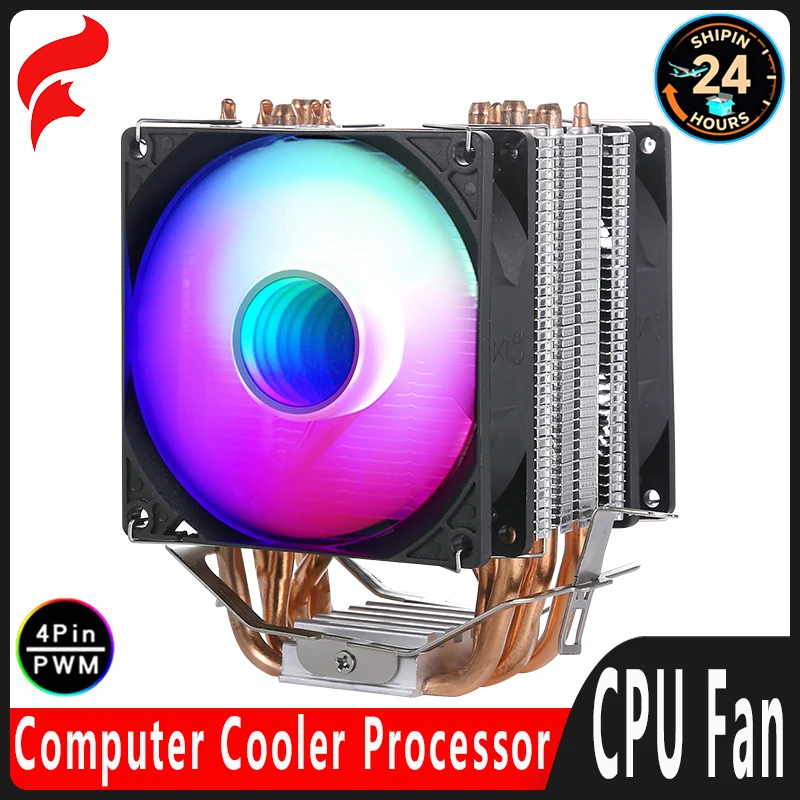 HNHU x99 Kühler Prozessor 2/4/6 Heatpipes Effizienter CPU-Lüfter 90mm 4-Pin PWM Installation LGA2011 2066 2099 AM4 AM5 1200 1700 115X 1851