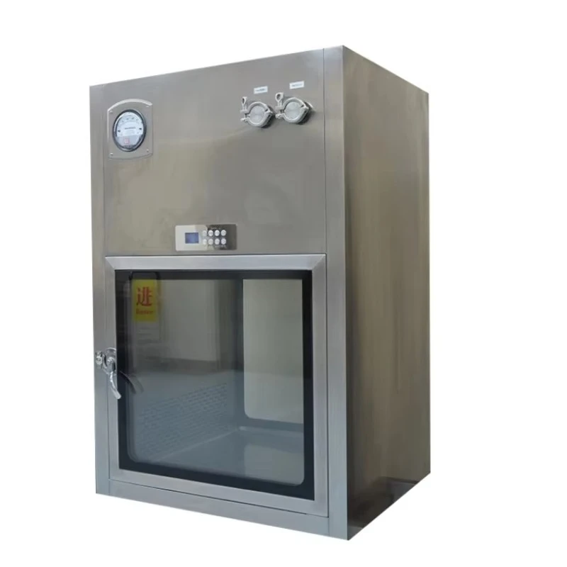 Dustfree Stainless Pass Box With Hepa Filter Laboratory Transfer Window Motor Power Low Noise Pass-through Box For Cleanroom