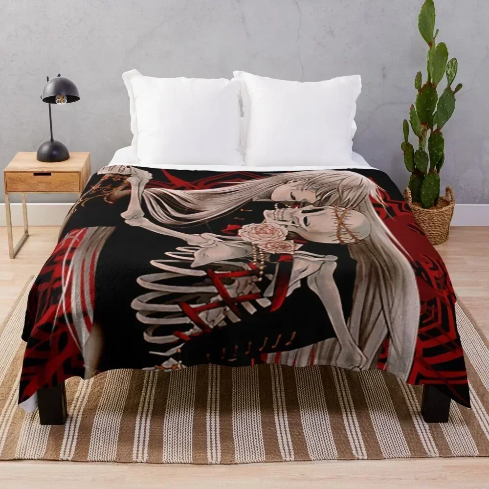 

Undertaker Black Butler Throw Blanket Plaid on the sofa Furry Blankets