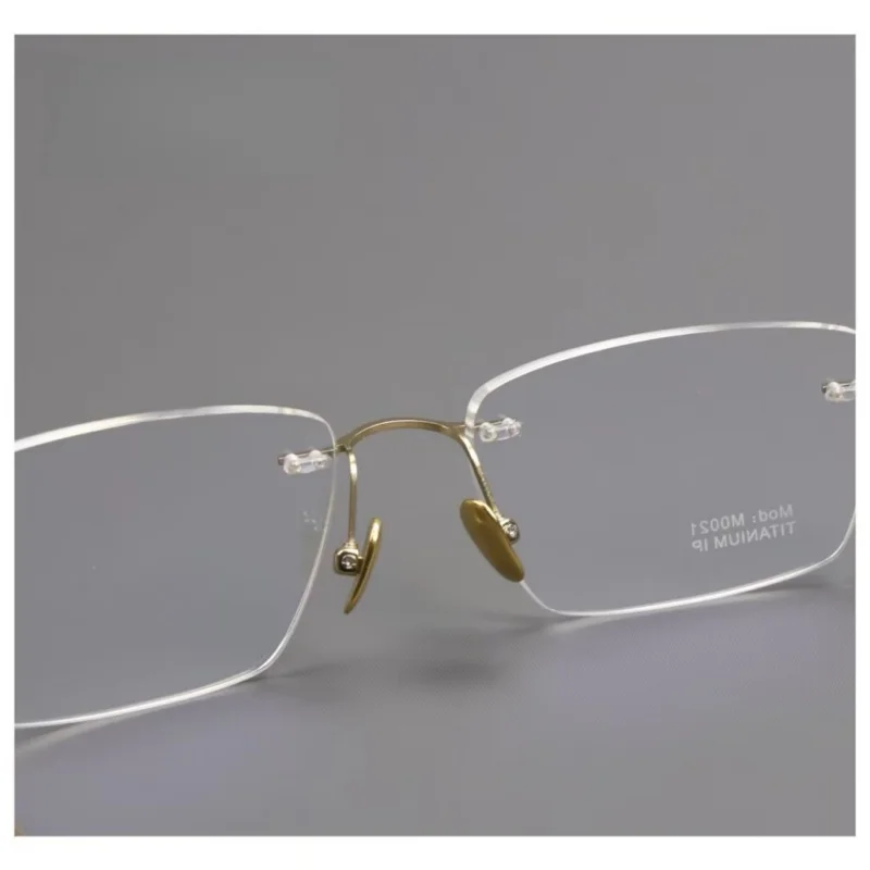 DIEDIESEE Men's High Quality Sheet Glasses Frame Anti Blue Light Frameless Glasses Frame Men's Trimmed Flat Light Glasses M0021