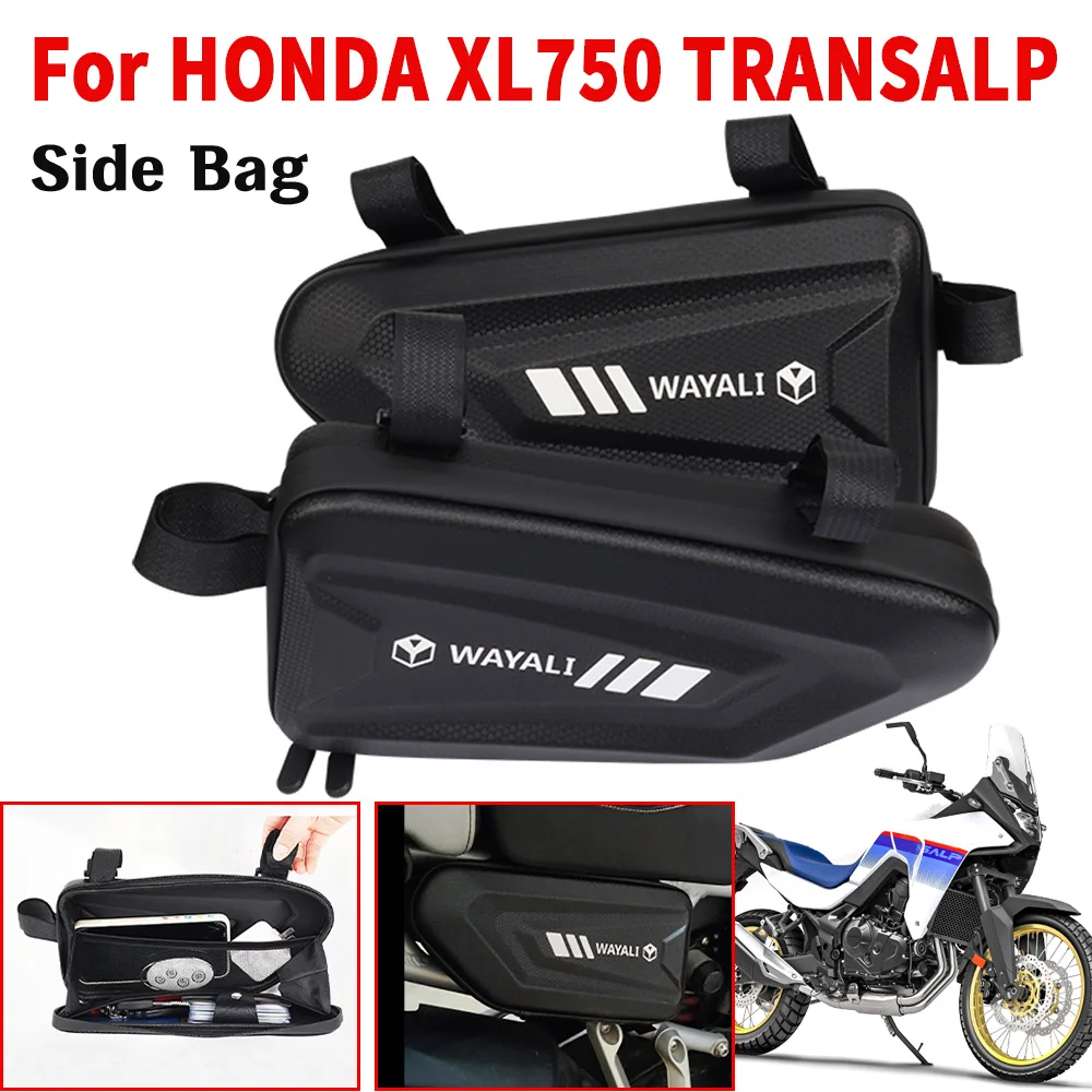 

For HONDA XL 750 Transalp XL750 750XL 2024 2025 Motorcycle Accessories Side Bag Triangle Bags Pouch Waterproof Tool Storage Bag