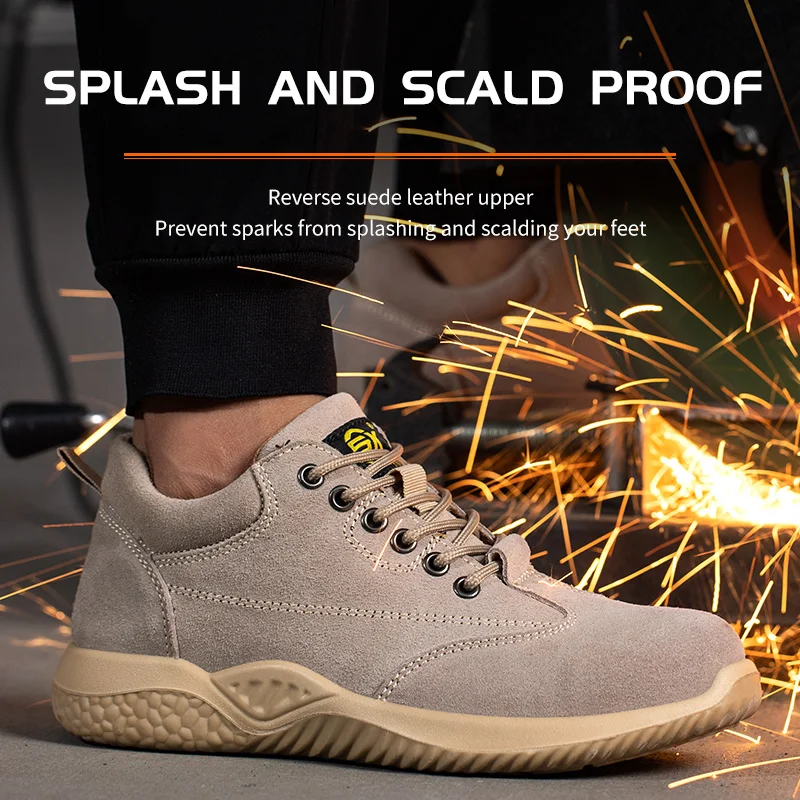 Scarpe antinfortunistiche da uomo per lavoro Sneakers sportive leggere dita in acciaio spedizione gratuita protezione Industria per i piedi originale
