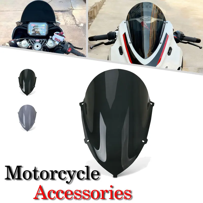 

For Aprilia RS457 rs457 457 2024 2025 2026 Motorcycle Double Bubble Windscreen Screen Wind Deflectors Windshield Accessories