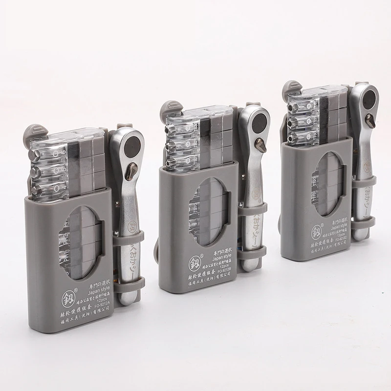 Cacciavite a cricchetto set combinato cacciavite positivo e negativo, 10 pezzi, strumento di riparazione cacciavite FO-9212A/B/C