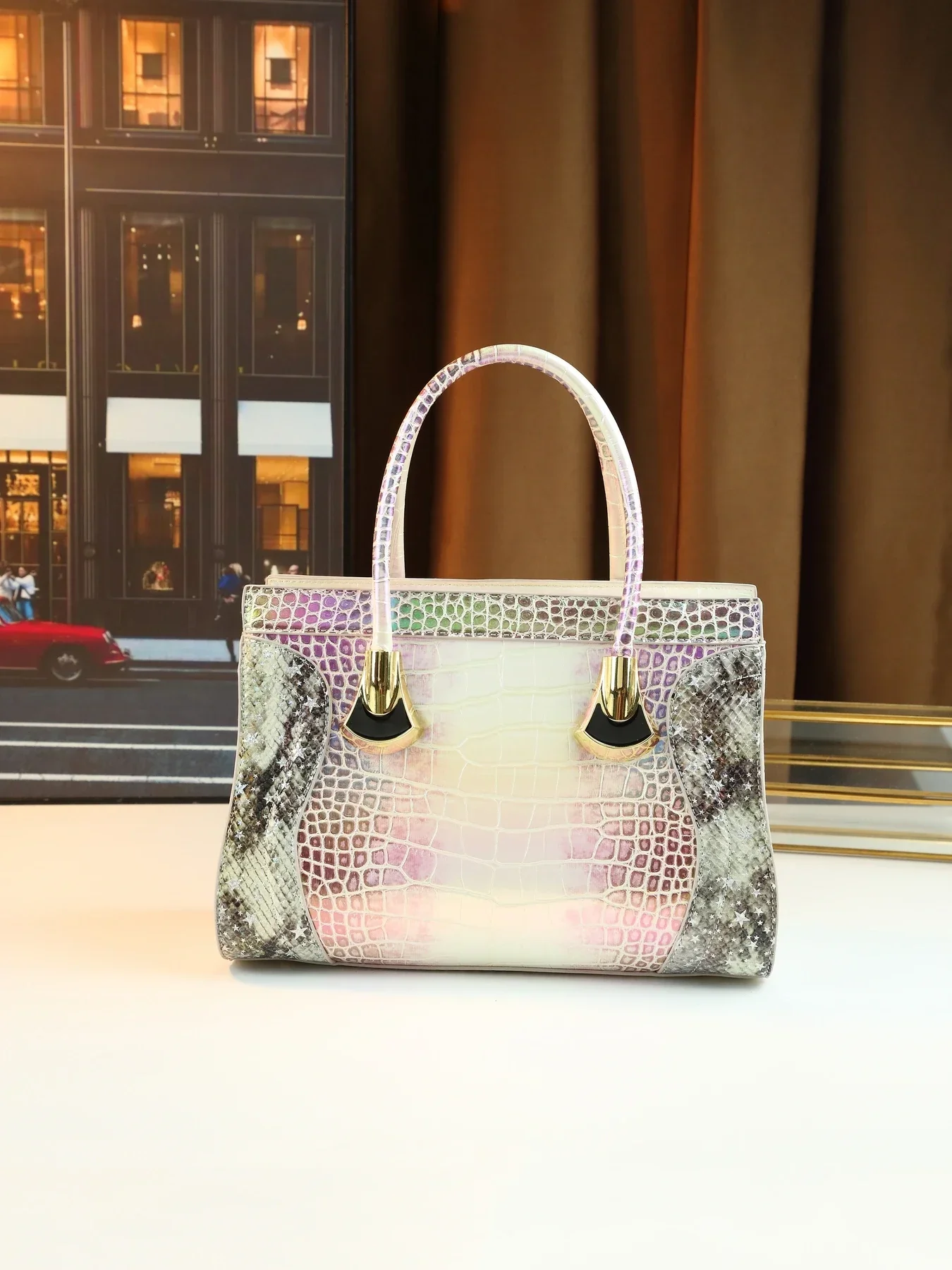 Women's Handbag Large Capacity Crocodile Pattern Women's Bag Versatile Shoulder Crossbody Bag Tide, Atmospheric Fashion Commuter