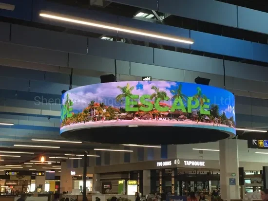 Custom Weatherproof Outdoor LED DisplaySMD Or Gob Circular Indoor Display Curved P2 Indoor Screen