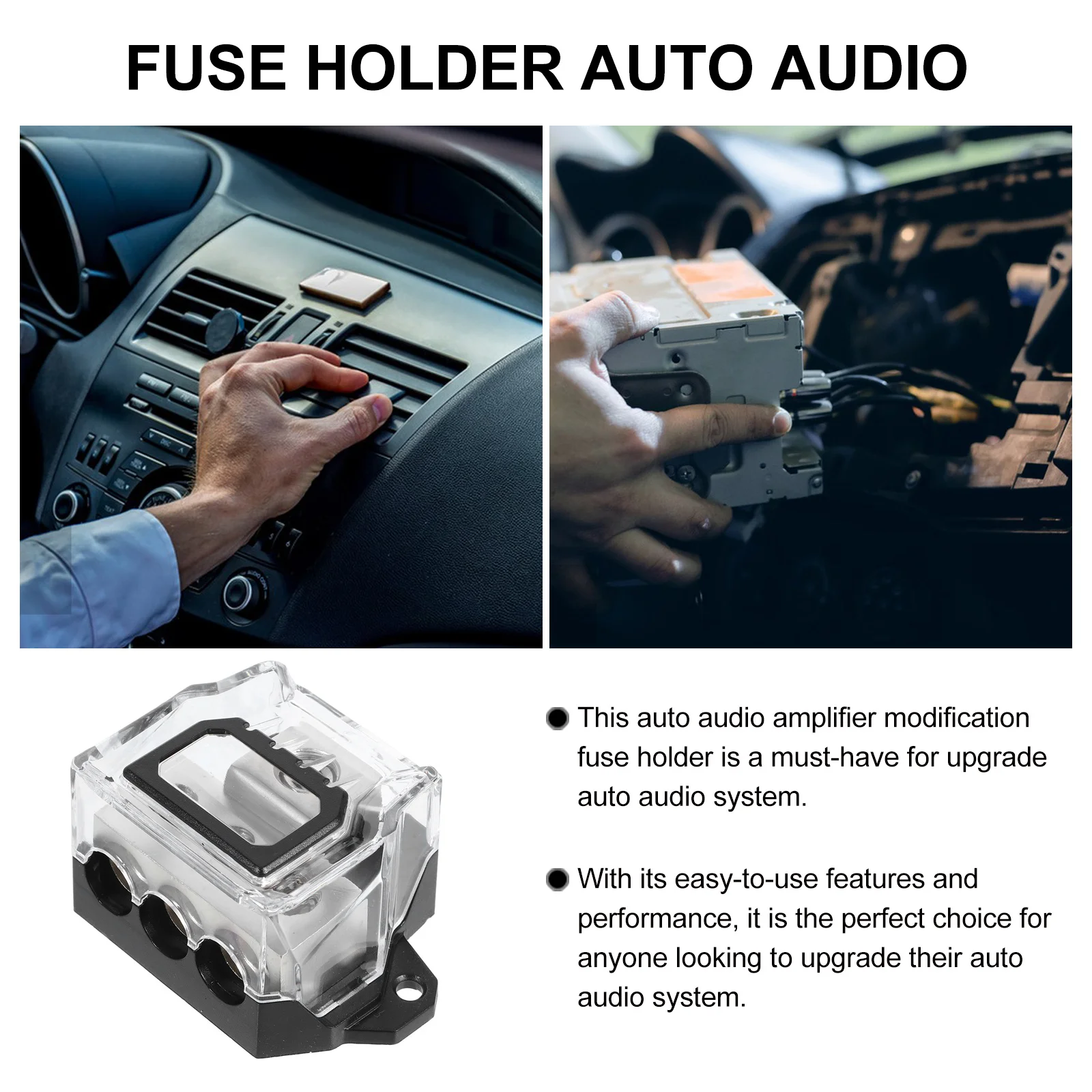 

Car Audio Splitter Distribution Module For Auto Amplifier Upgrade Kit Auto Audio Fuse Holder Amp Fuse Block