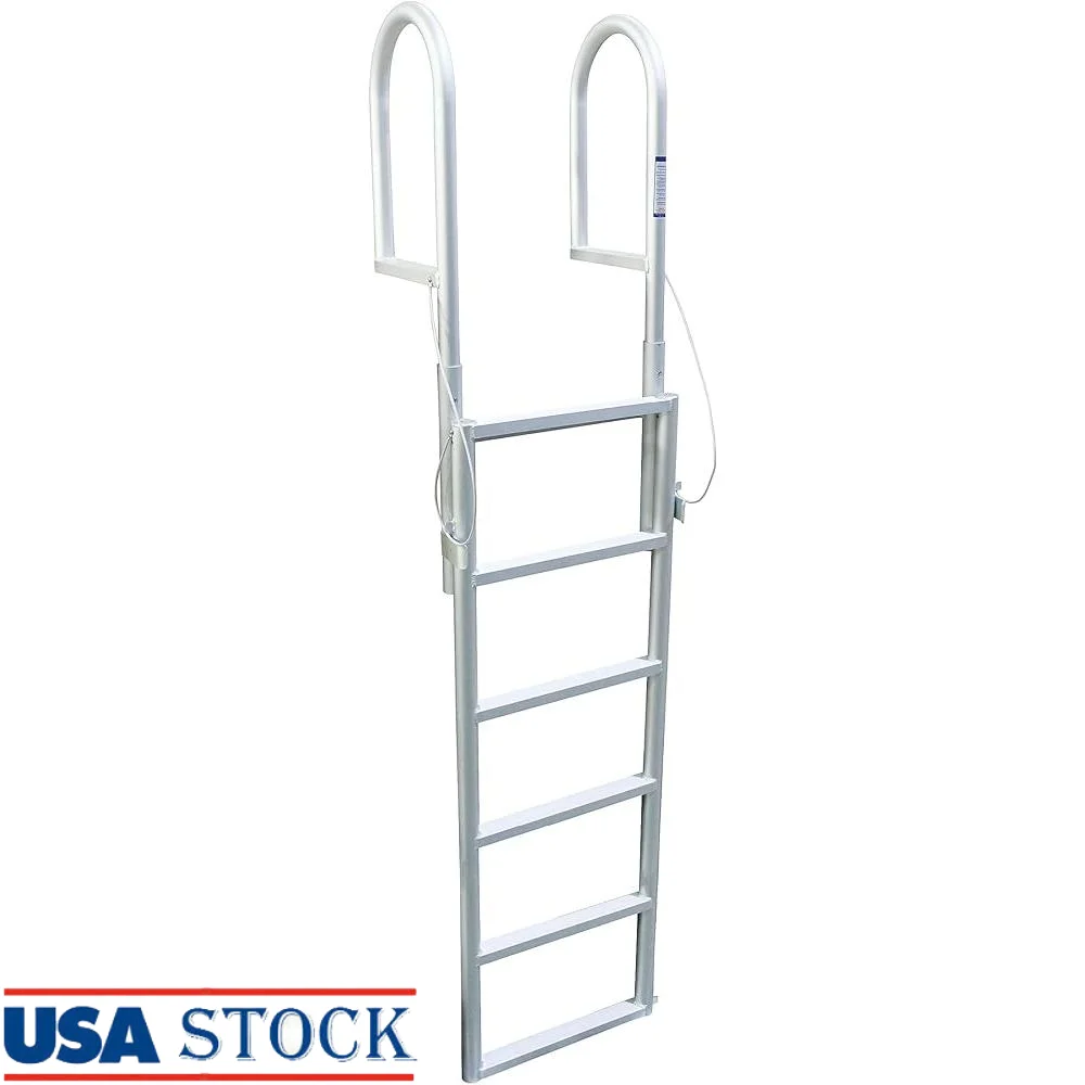 Durable Aluminum Sliding Dock Ladders Boats Heavy Duty 29.3lbs Easy Access Maritime Equipment Portable Sturdy Ladder