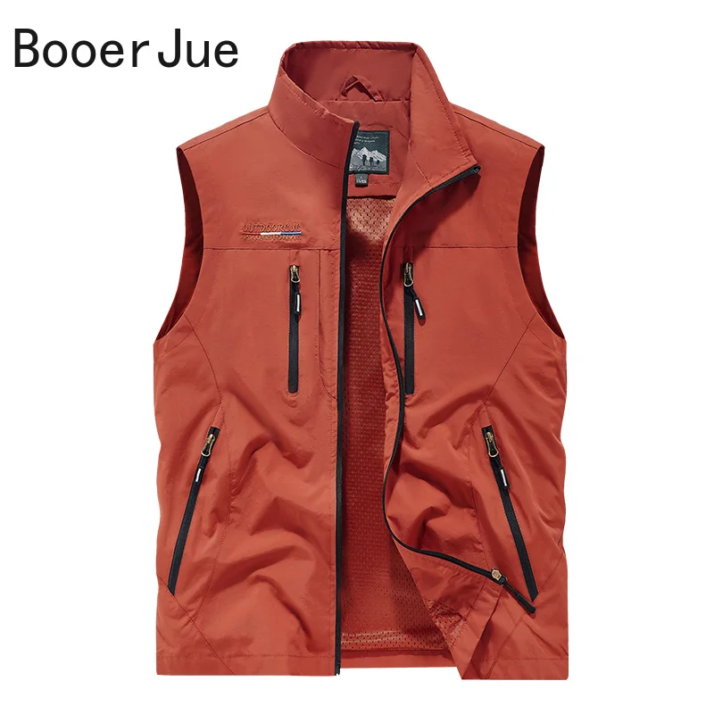 

Men's Photography Vest Outdoor Multi-Pocket Work Waistcoat Jacket for Photographers Casual Loose Fit Large Size Utility Vest