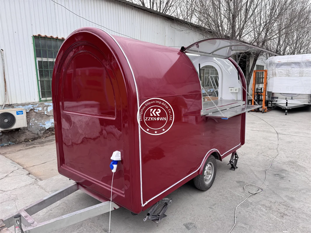 10ft Outdoor Concessie Voedselaanhangwagen Mobiele Fastfoodwagen Vrachtwagen IJsaanhangwagen Bestverkopende VS Euro