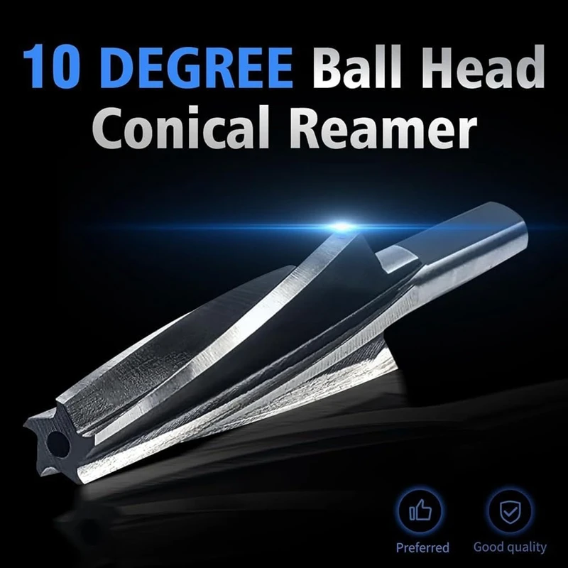 10 Degree Ball Joint Tapered Reamer, Tapered Ball Joint Reamer For 1-1/2 Inch Foot Taper For Fitting Ball Joints Tie Rod