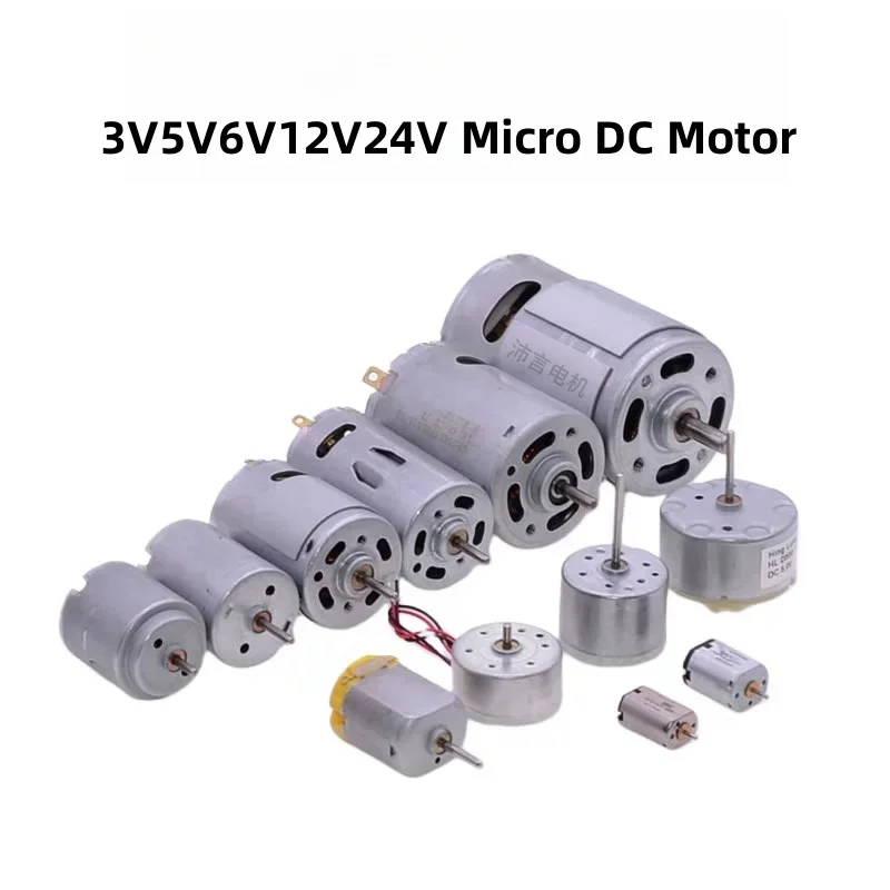 1.2V~24V N20/130/260/270/370/385/RS390/395/895 DC Motor DIY Toy/Car Model Handmade Home Appliance/Blower/Eletric Drill/Heat Gun