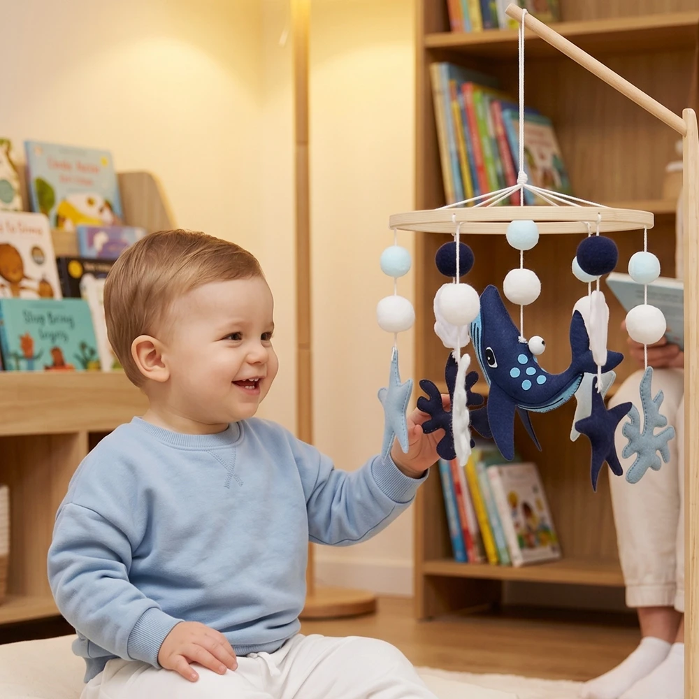 ブルーオーシャンベビーモバイルガラガラおもちゃオルゴールベッ - Baby Nursery Equipment のレビューと価格