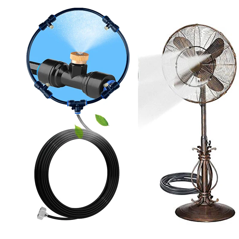 

3M/6M/10M Outdoor Misting Fan Kit For Summer Cooling Misters Patio Water Sprayer Porch Garden Yard Trampoline Backyard