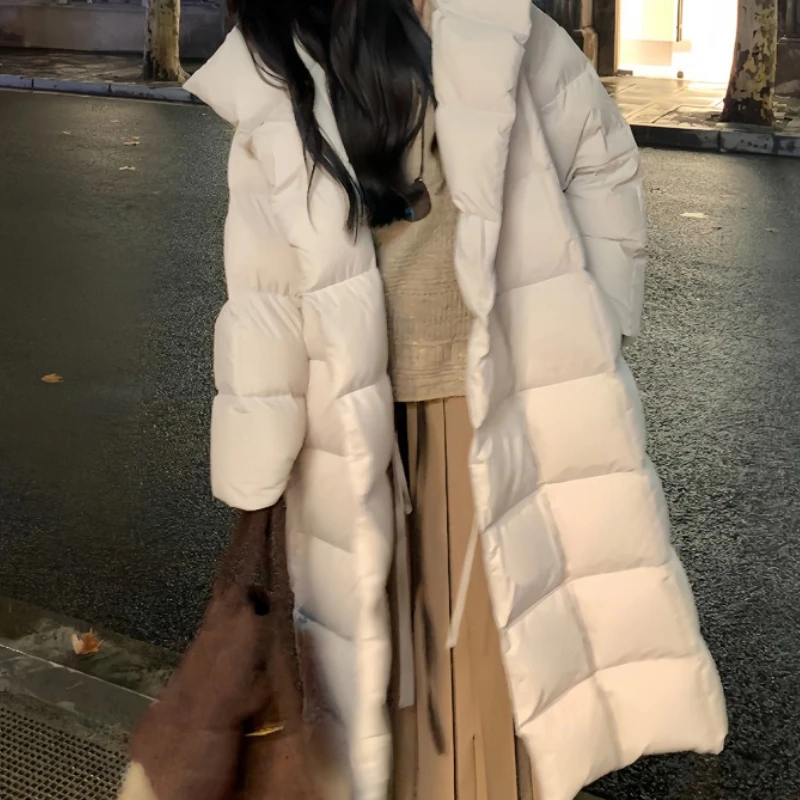 

2025 New Winter Stand-up Neck Cotton Clothes Women's Fashion Loose Small Medium and Long Thickened Warm Cotton-padded Jacket