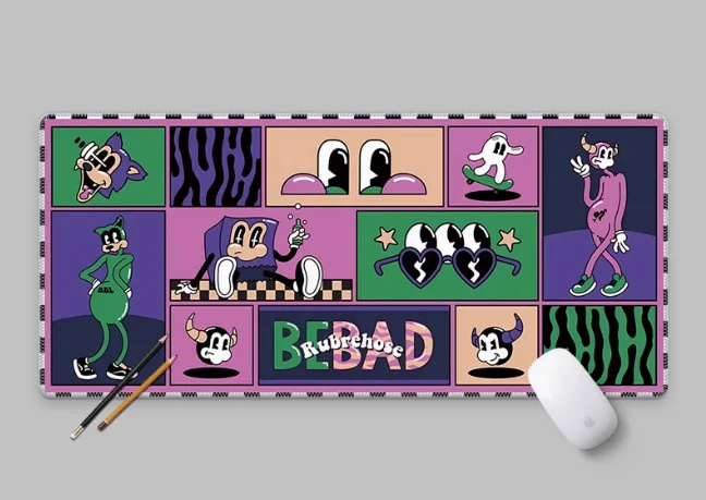 المطاط أنبوب الجدول الوسادة طبعة ماوس الوسادة سوبر كبيرة مقاوم للماء سميكة Esports الألعاب أنيمي الحصير Kawaii لوحة المفاتيح البساط مكتب