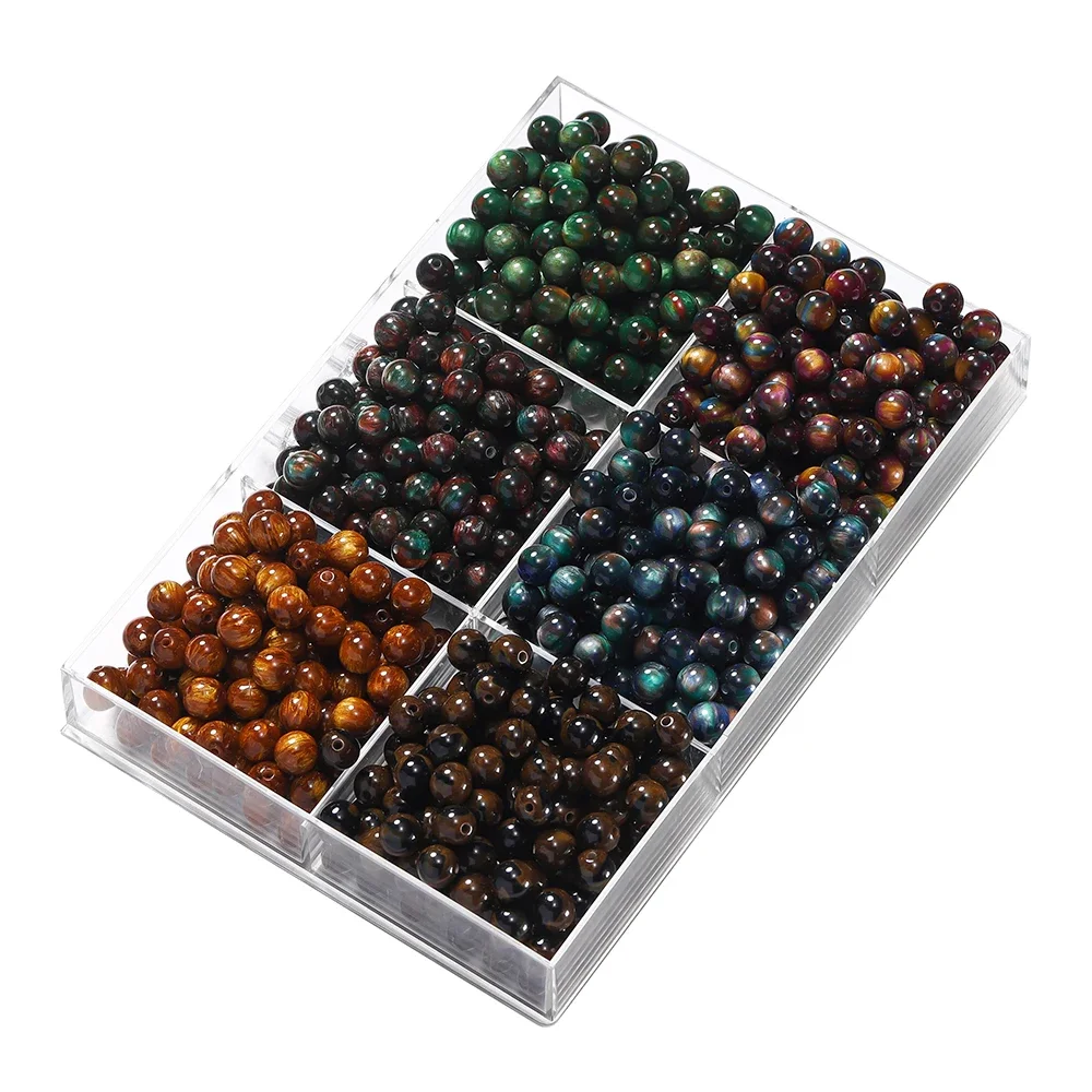 20-50 Stück/Los Glitzernde Katzenaugen-Imitation Runde Harzperlen Lose Perlen für DIY Charm-Halsketten, Armbänder, Schmuckherstellung und Zubehör – Detail 2