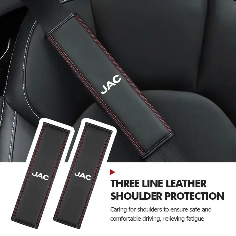 Car Seat Belt Cover Shoulder Pad Harness Guard Auto Decor Accessories For JAC JS4 JS6 J7 JS8 Pro E30X RF8 J3 J5 S2 3