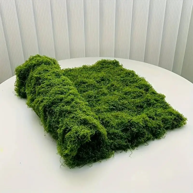 Tapete de musgo sintético de 20" x 20" para plantas de interior, color verde, para decorar macetas, manualidades, centros de mesa, jardín de hadas