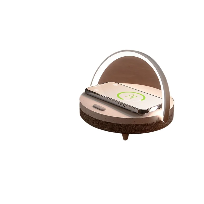 

*Портативный Bluetooth-динамик, сабвуфер, небольшая стереосистема, музыка с беспроводной зарядкой, маленькая белая лампа, прикроватная настольная лампа