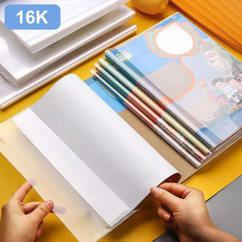 Boek Beschermhoes 10x Naslagwerken Doorzichtige Beschermhoes Herbruikbare Leerboekomslagen Voor Boeken Handboeken Naslagwerken