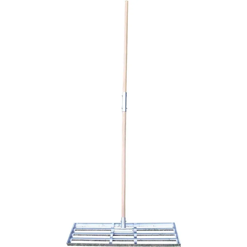 36 Inch Lawn Leveling Rake with 72 Inch Handle | Effortlessly Level Golf Courses, Lawns & Gardens, Stainless Steel Tray