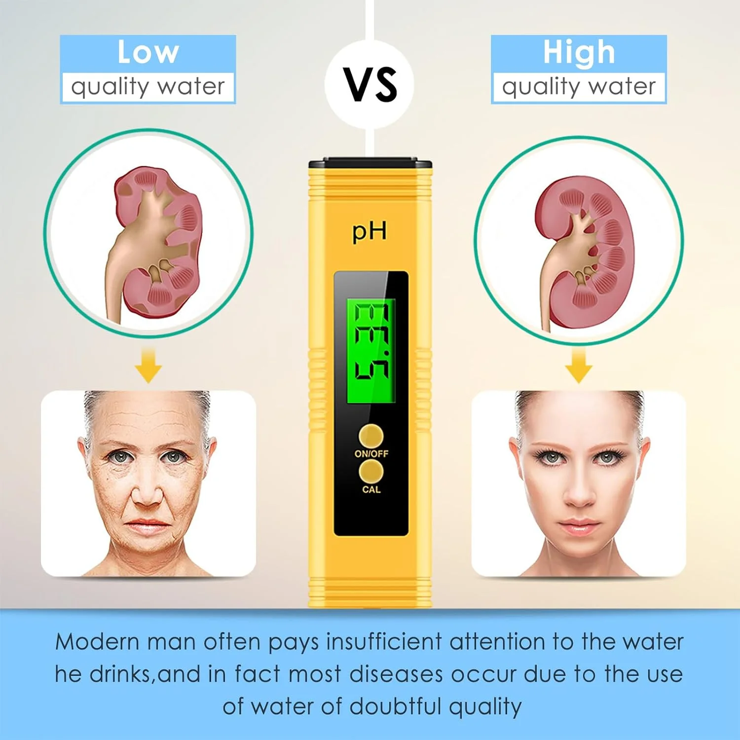 PH-Meter mit 0,01 Hoher Präzision für Wasserqualitätstests mit Messbereich 0-14, Geeignet für Aquarien und Schwimmbäder – Detail 7