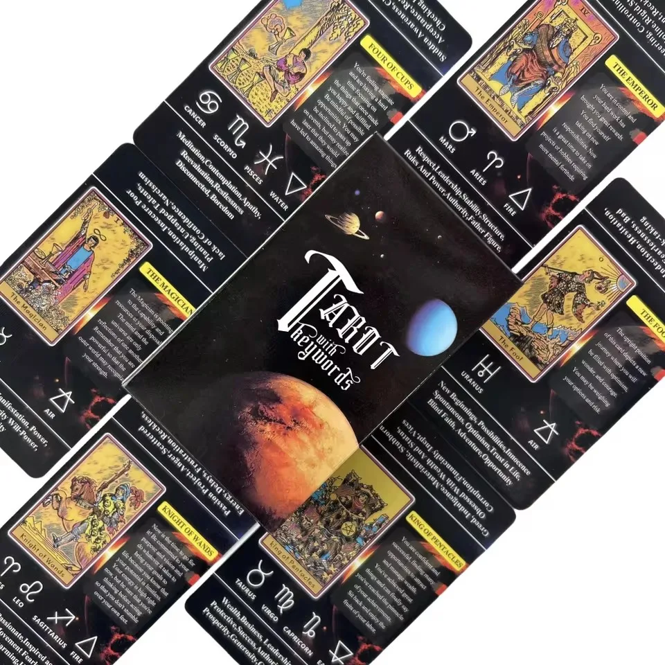 Tarot Cards For Beginners With Meaning On Them, Pocket Size Tarot Learning Deck, Fortune Telling Game