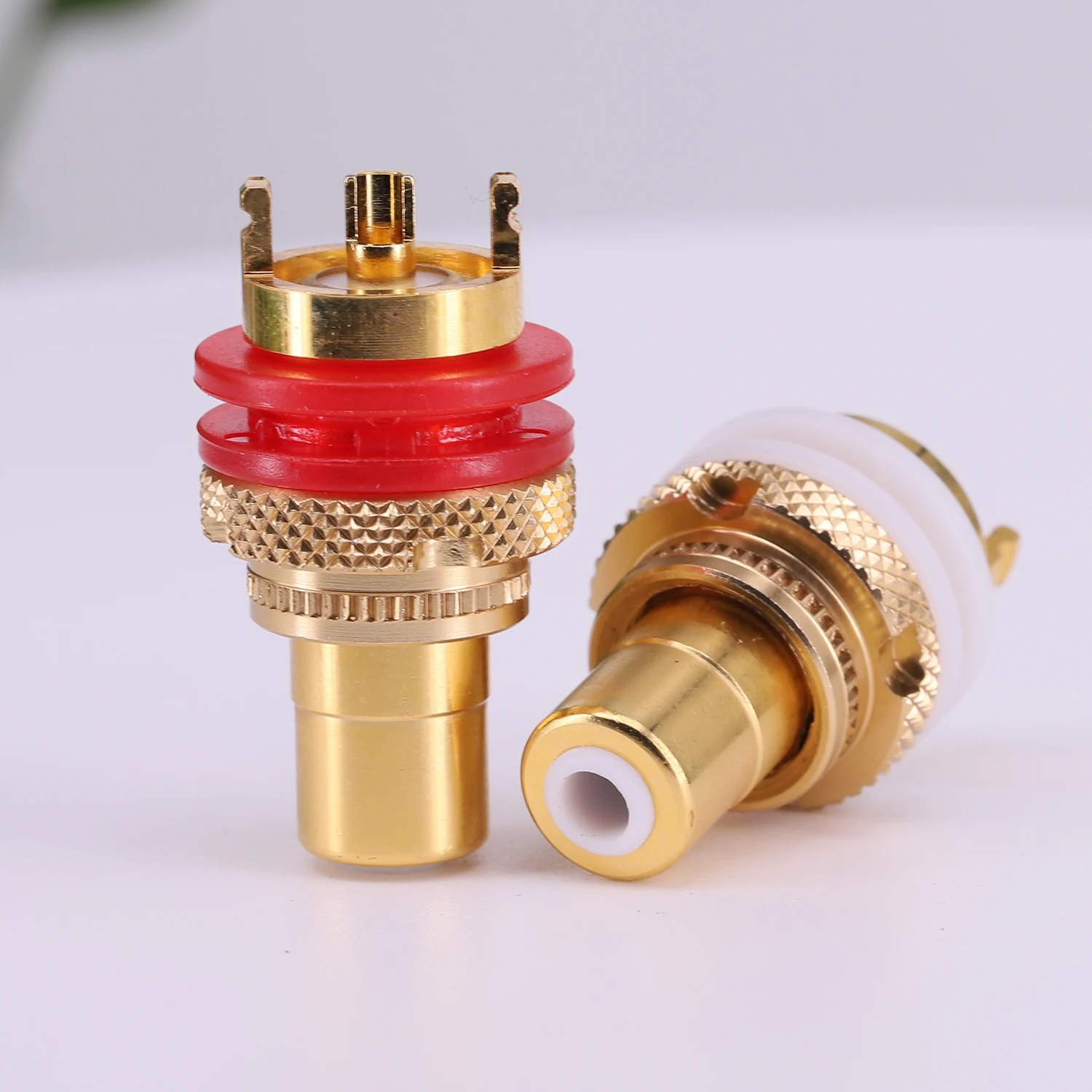 EIZZ Gold Plated Brass RCA Jack Female Socket Connector For HiFi Audio Video TV CD AMP Signal Panel Chassis Mount EZ-107