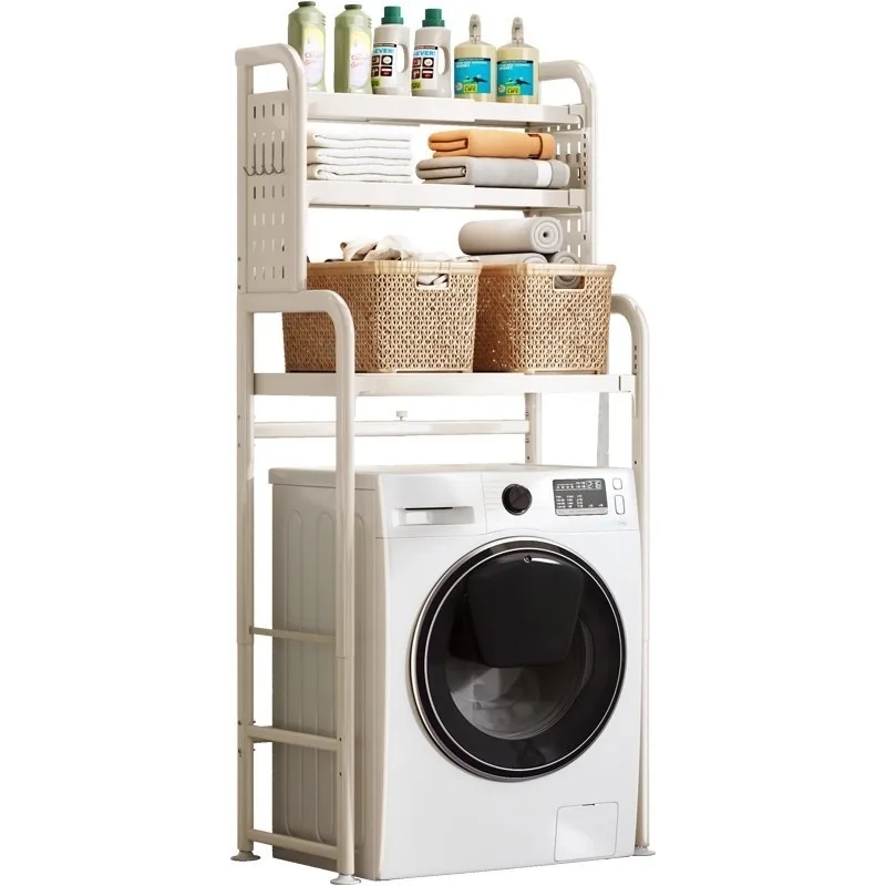 washing machine rack, drum flip toilet rack, upper toilet balcony bathroom retractable storage cabinet