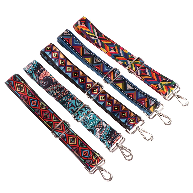 Nylon Bag Strap 1PC Woman Colored Straps for Crossbody Messenger Shoulder Bag Accessories Adjustable Embroidered Belts Straps