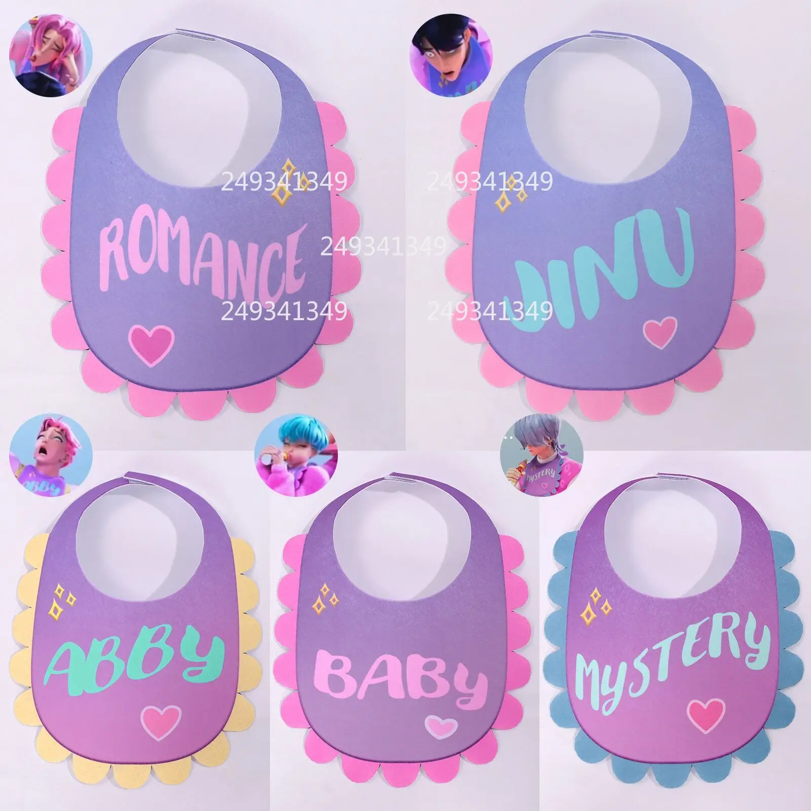 Hunters Cosplay Drool Bib Saja Boys Jinu Baby Romance Mystery Abby Movie Character Dress Up Props Costume Accessories