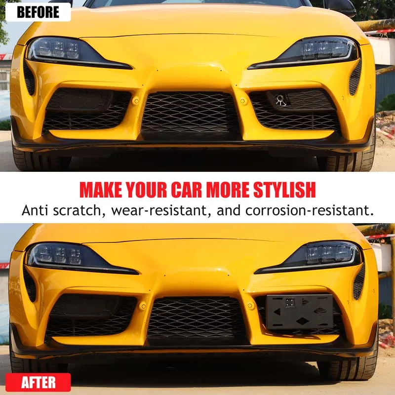 For Toyota Supra A90 2019-2025 Car Front License Plate Side Trailer Front License Plate Base Frame Auto Parts Aluminum Alloy