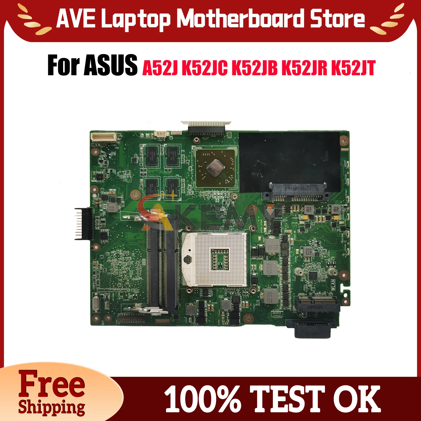 

K52JR Материнская плата для ноутбука ASUS K52JB K52JR K52JV A52J K52J K52JE K52JU K52JC K52JT Материнская плата для ноутбука 100% tests ОК быстрая доставка