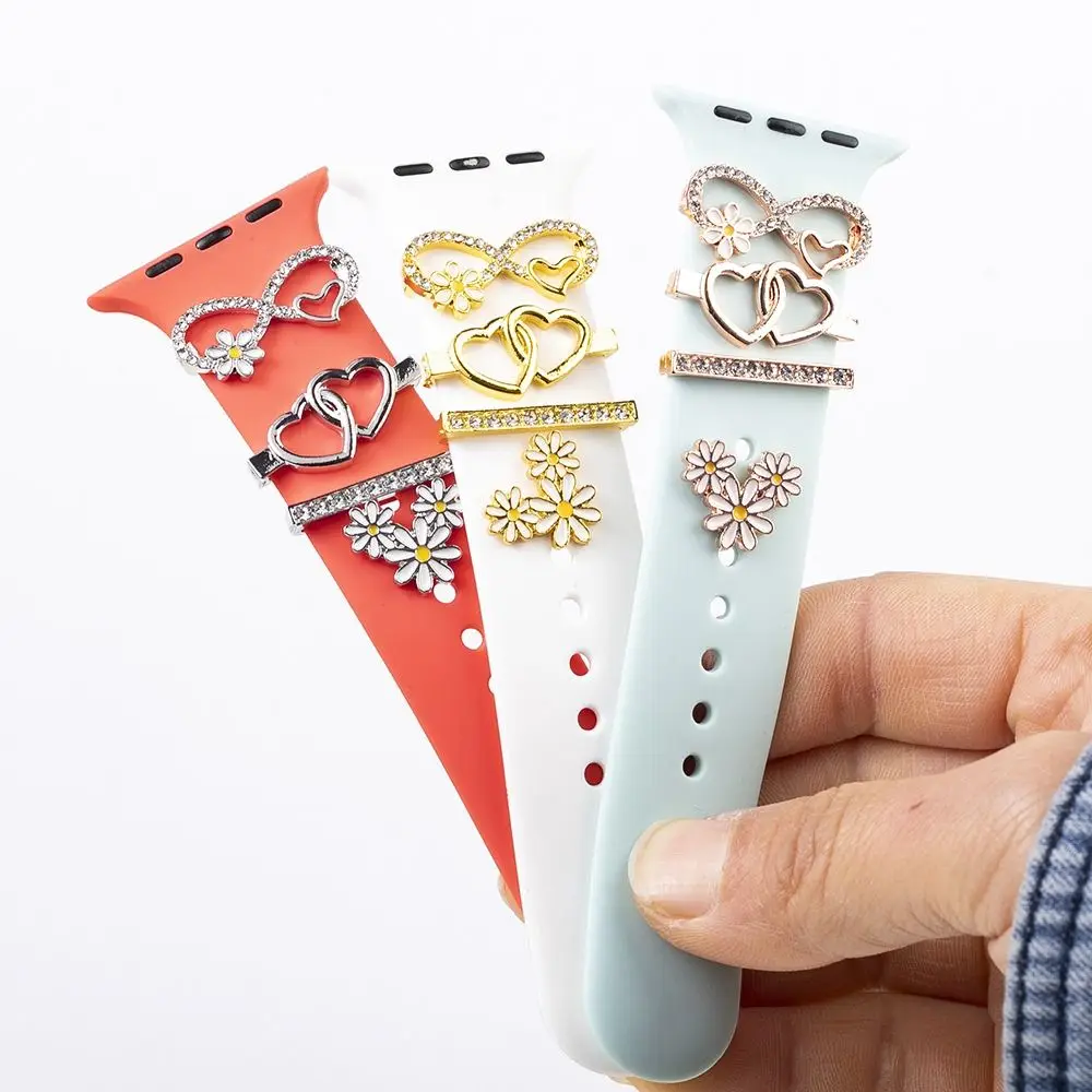 

New Metal Watch Band Ornament Diamond Brooch Wristbelt Charms Decorative Nail Strap Accessories
