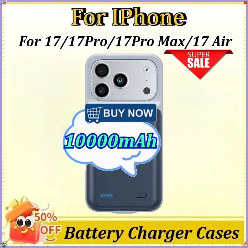 

Портативный внешний аккумулятор-клипса 10000 мАч 10 Вт для iPhone 17 Pro/Pro Max/Air