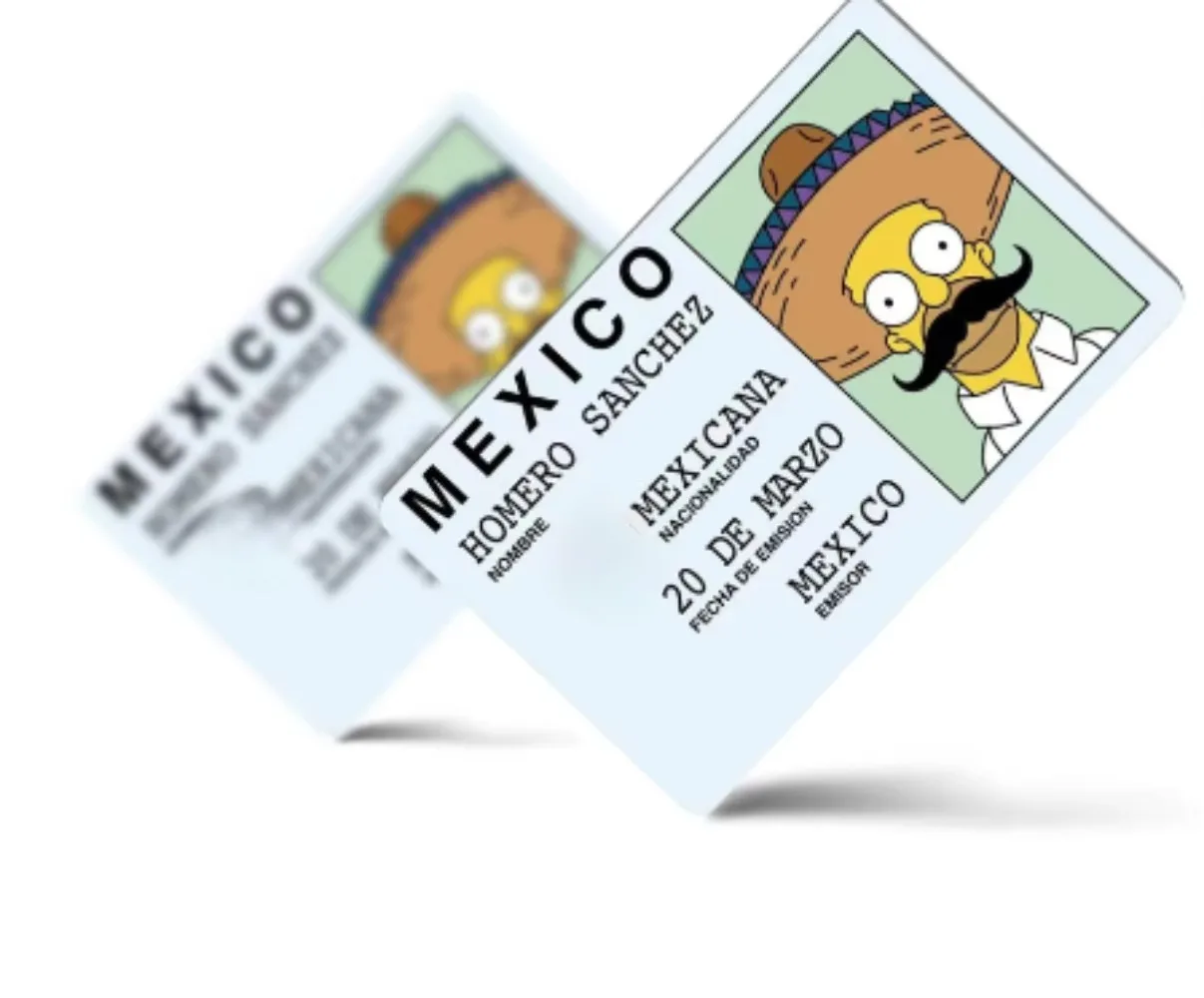 Fashion Matte Sticker Mexican Express with Anime Characters Debit Card Sticker for Bank Credit Debit Card Gifts