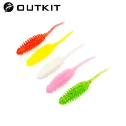 Nuevo 10 Uds Wobblers mini Ocean Rock pesca señuelos blandos cebos blandos de goma 3,5 cm gusano suave cebos artificiales lubina pez de silicona