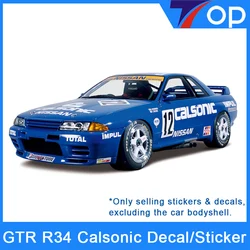 GTR R34 1/8/10/12/18/24 RC Car Decal Sticker Label Upgrade SC1212