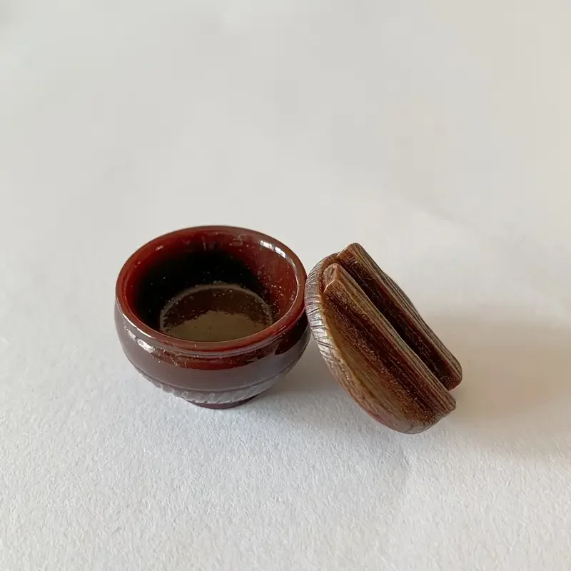 1/3 Set of Mini Resin Retro Faux Jar Miniatures, Display Models Accessory for Home Office Micro Landscape DIY Decorations