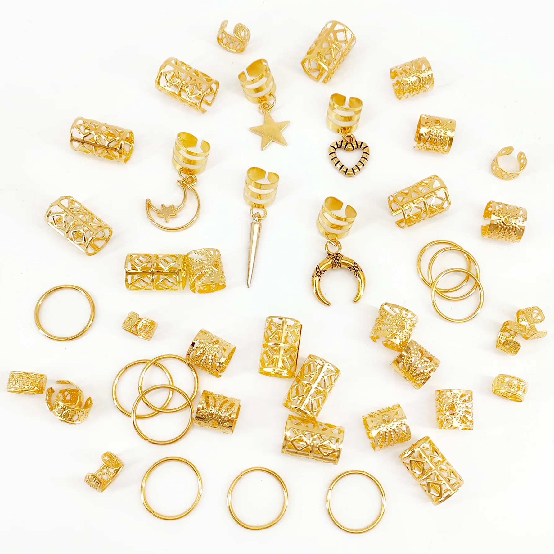 

Upgraded 45 Pcs New Metal Open Hair Clasp for Stage Photo Braid with Butterfly Charm Decoration Supply