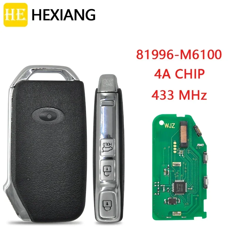 HE Xiang Car Remote Key For KIA K5 Forte Sportage 81996-M6100 Q2000 4A Chip 433MHz Smart Control Keyless Entry Card