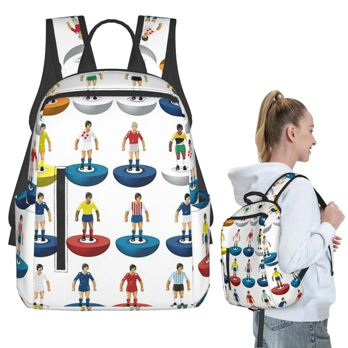 

World Subbuteo Players Backpack Student BookBag Children School Bag Computer Shoulder Bags Boys Girls